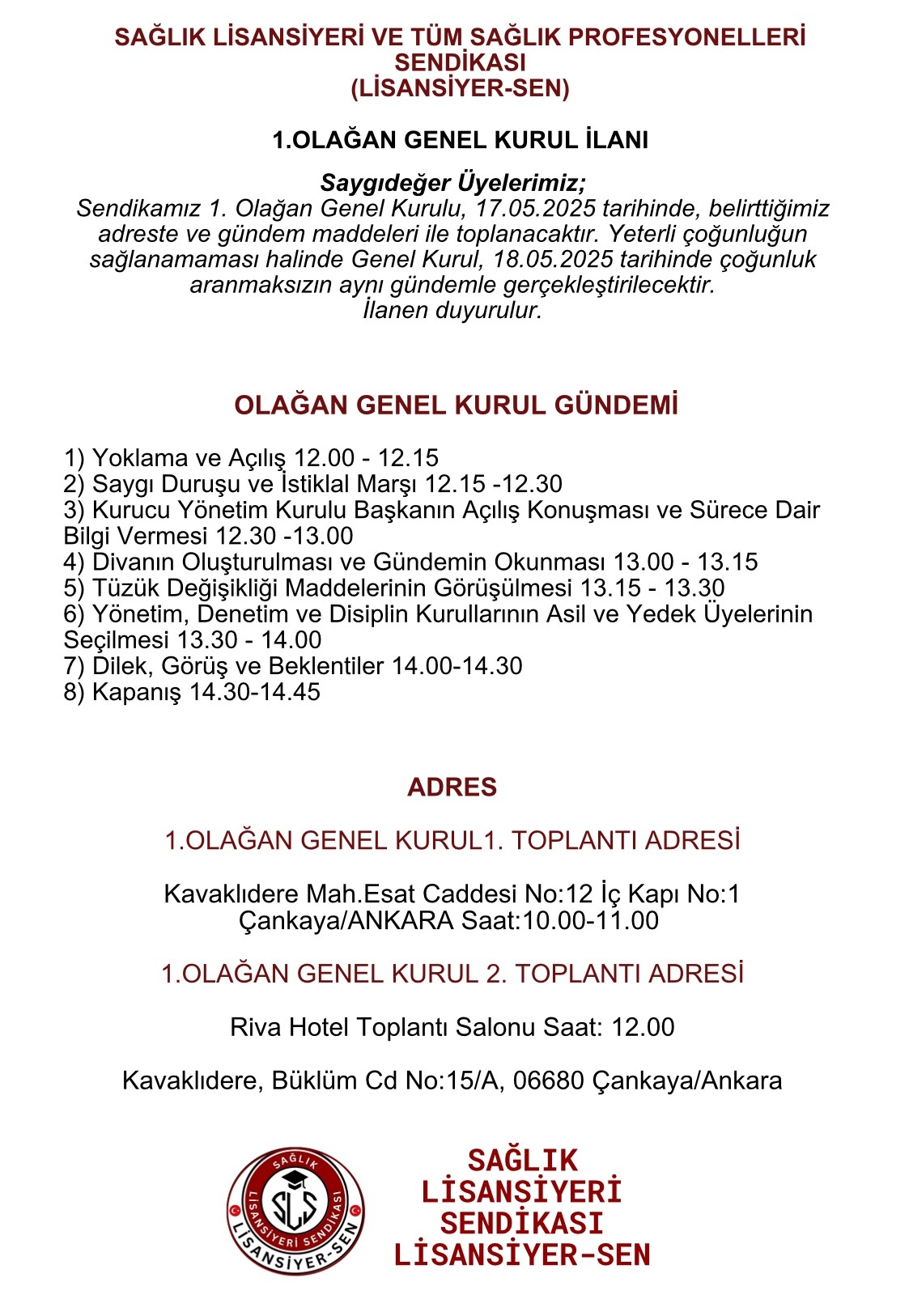 Genel Kurul Afişi