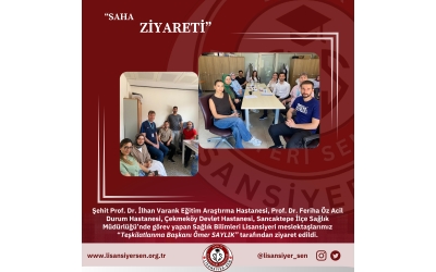 Teşkilatlanma Başkanımız Ömer Saylık saha ziyaretinde bulundu.