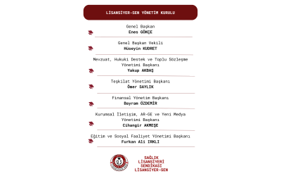 1. OLAĞAN GENEL KURUL SONRASI MERKEZ YÖNETİM KURULU ÜYELERİ