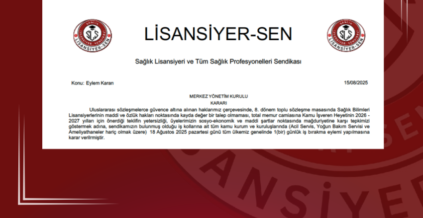 18 AĞUSTOS'TA İŞ BIRAKIYORUZ!