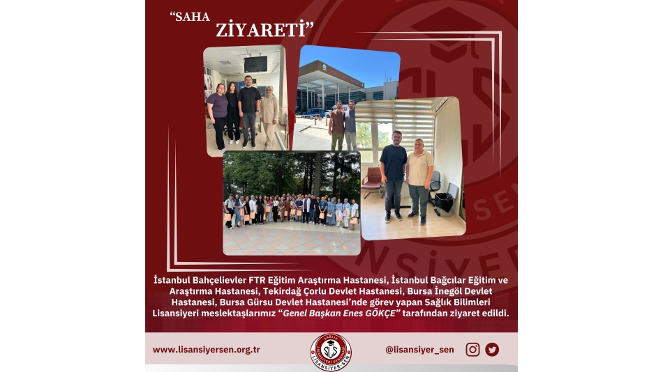 GENEL BAŞKANIMIZ ENES GÖKÇE TARAFINDAN GERÇEKLEŞTİRİLEN SAHA ZİYARETLERİ