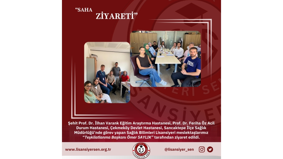 Teşkilatlanma Başkanımız Ömer Saylık saha ziyaretinde bulundu.